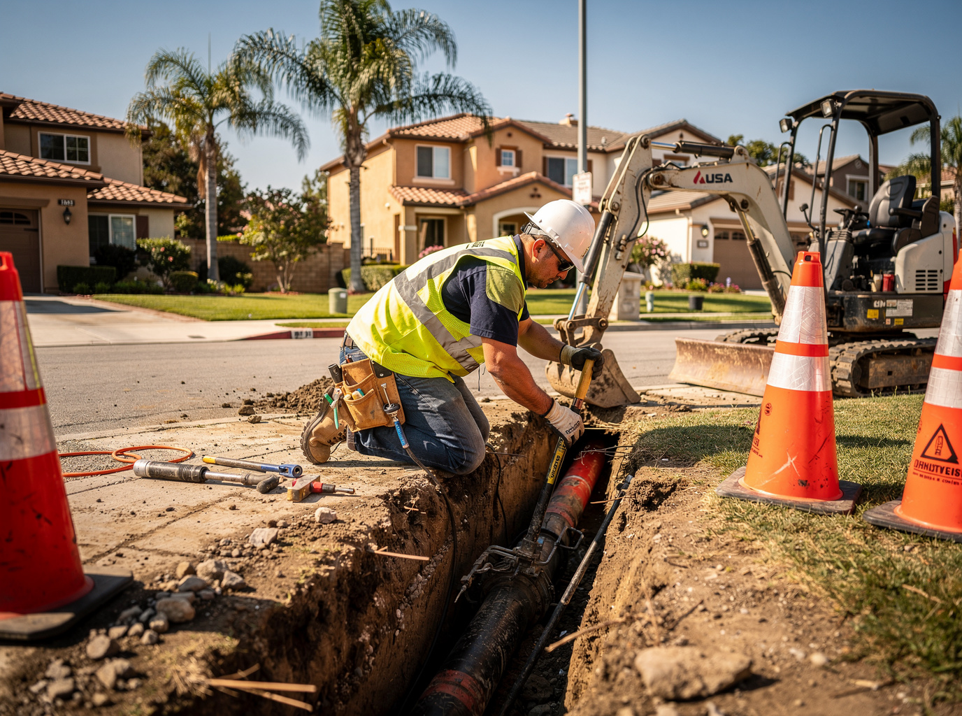 Sewer Line Repair in Fullerton, CA